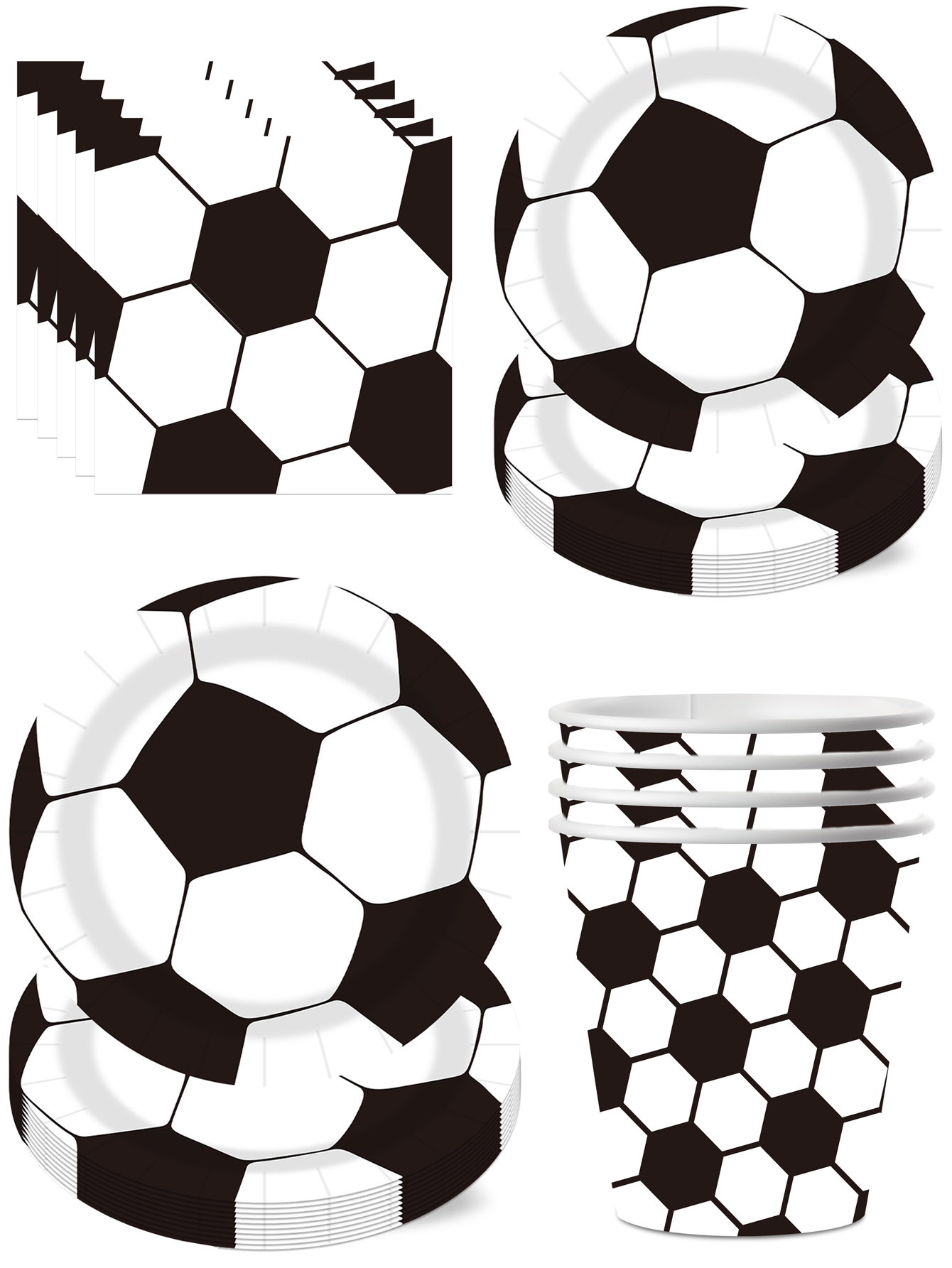 Outdoor Camping Dining Set - Festa temática de futebol, prato de