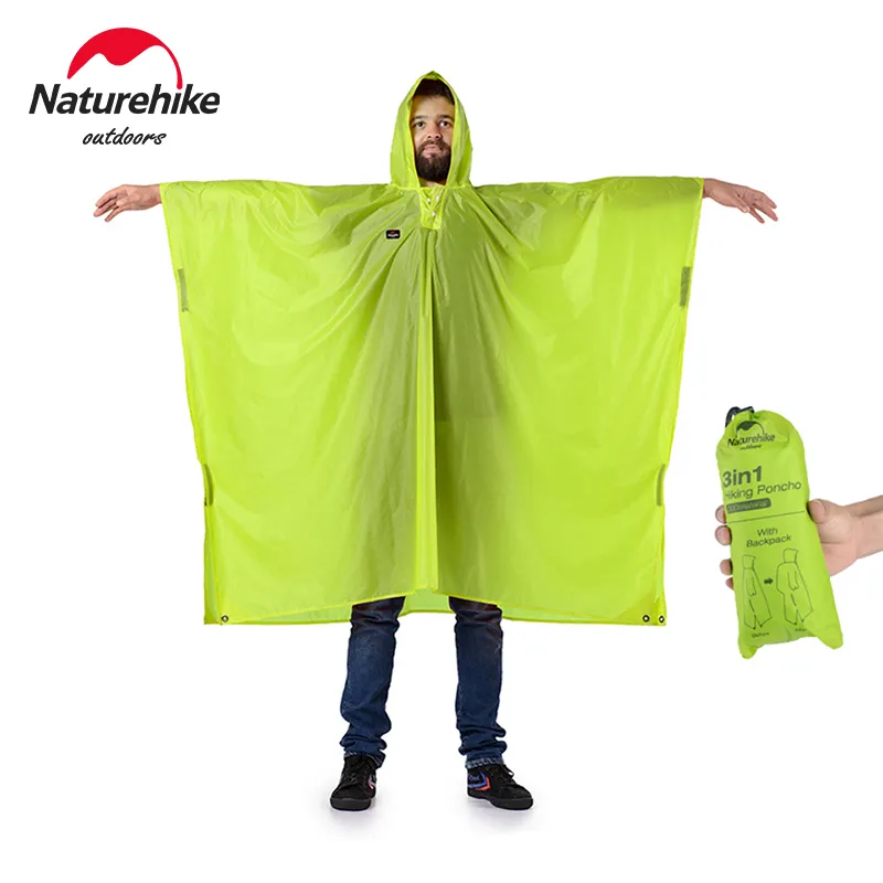Naturehike jaqueta de chuva 3  - Camping Rain Poncho avaliação e preço