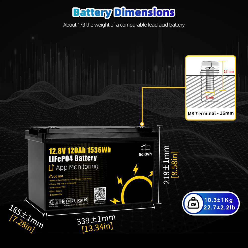Bateria Lifepo4 12V 120Ah com  - Outdoor Camping Usa avaliação e preço