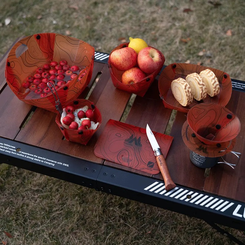 Dobrável acampamento talheres  - Outdoor Camping Dining Set avaliação e preço